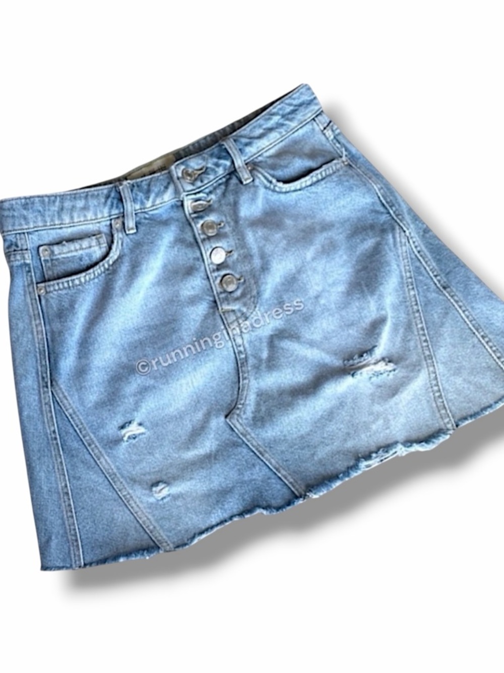 NWOT Free People We The Free Montauk Denim Mini Skirt 29 / 8 Coastal Cowgirl - Picture 5 of 10